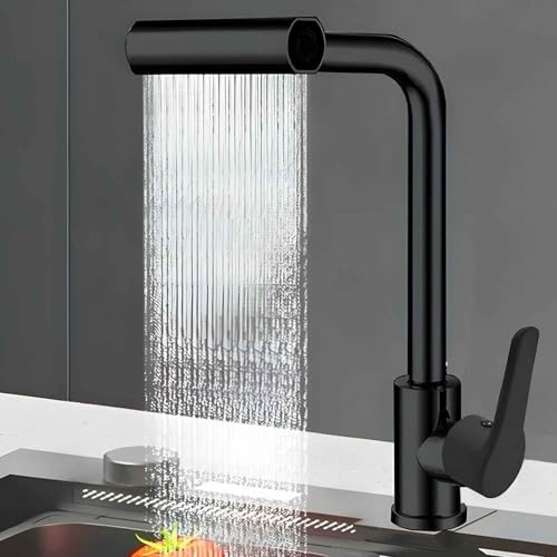 Torneira de Cozinha Gourmet Monocomando Luxo com Ducha Spray Tripla Função Casa Misturador Giratória