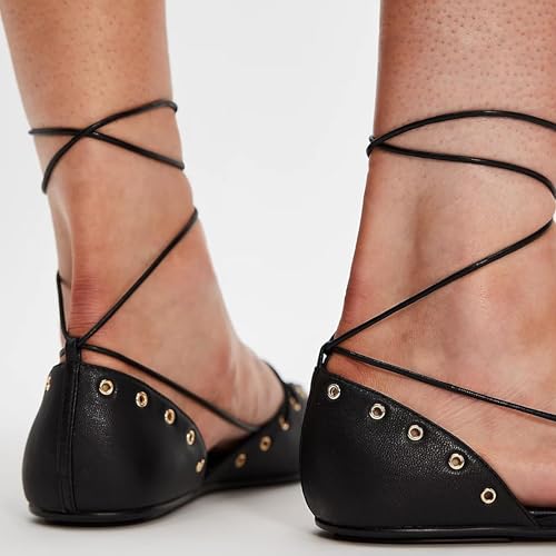 Ballet Flats Shoes for Women Lace Up Mary Janes Comfortable Slip On Ballerina Flats Casual Office Dress Shoes3