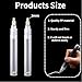 Pteanecay 6Pcs Empty Fillable Blank Paint Touch Up Pen Markers,Round Tilted- Paint Marker Pens for Art Painting Crafts Kit 3mm, Transparent-White