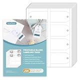 MaxGear 200 Price Tags with String, Gift and Clothing Tags, Hang Tag for Clothes, Jewelry, and Gifts – 2' x 3.5' Printable Paper Tag Paper Labels for Easy Organization and Labeling