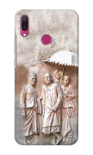 Image of Printed Hard Back Cover Case for Huawei Y6 2019 | Huawei Y6 Prime 2019 Back Cover (Sai Baba) -1803
