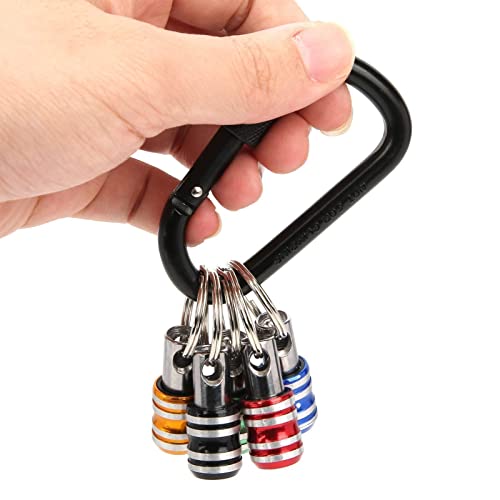 Ftvogue 5Pcs Keychain Screwdriver Bit Holders Aluminum Alloy 3?Slot 1/4In Quick?Release Drill Screw Adapter #TOP2