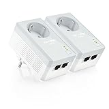 TP-Link tl-pa4020pkit Adaptateur de Adaptateur réseau Powerline 500 Mbps, 2 ports, prise intégrée, Lot de 2 (certifié et produit reconditionné)