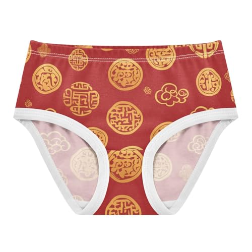 Girls' Sport Panties Breathable Underwear for Kid Red Traditional