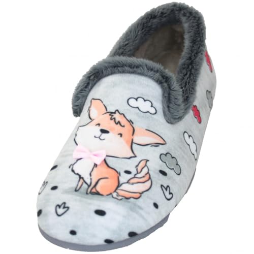 Chaussures de salon VulcaBicha 1243 enfant fille gris renard
