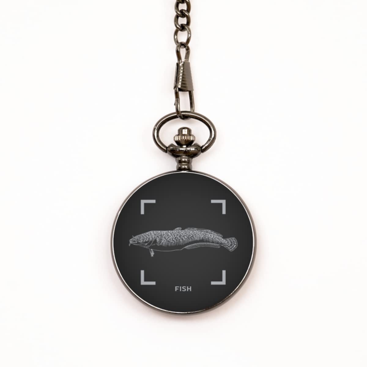 Simple Gorgeous Fish - Animal Pocket Watch - Christmas, Birthday, Valentine, Father's Day - for Men, Women and Kids. Adjustable