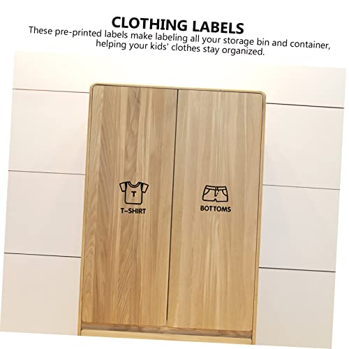 Pegatinas para clasificación de ropa en armarios con 10 hojas autoadhesivas 2
