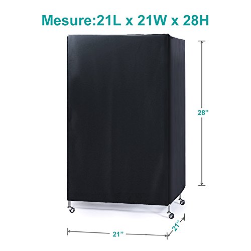 Pony Dance Pets Product Universal Birdcage Cover Blackout & Breathable Birdcage Cover For Pets' Good Night, Small, Black, 21 Inches L X 21 W X 28 H #TOP2