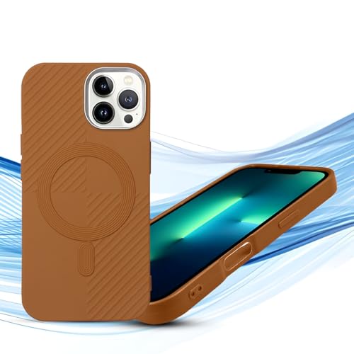 Image of AIBEX Hybrid iPhone 14 Pro Back Cover Case Compatibe with Mag Saf | Shockproof Design |Camera Protection Bump | Back Cover Case for iPhone 14 Pro (PC, TPU) (Brown)