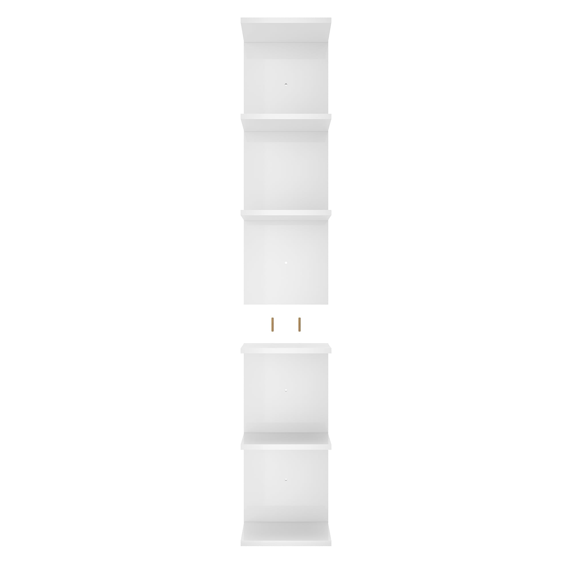 SONNI Estantería de pared, estantería de pie de 6 niveles, pared y variante de pie, industrial para libros, medios y decoración, montaje flexible en salón, cocina u oficina en casa, color blanco, 30 x