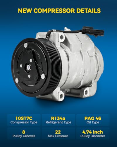 Image of PHILTOP 815608 NEW Air Conditioner AC Compressor with Clutch for 3500 2010