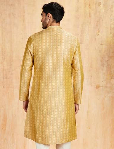 Image of Amazon Brand - Symbol Men Festive Printed Long Kurta (Regular Fit)