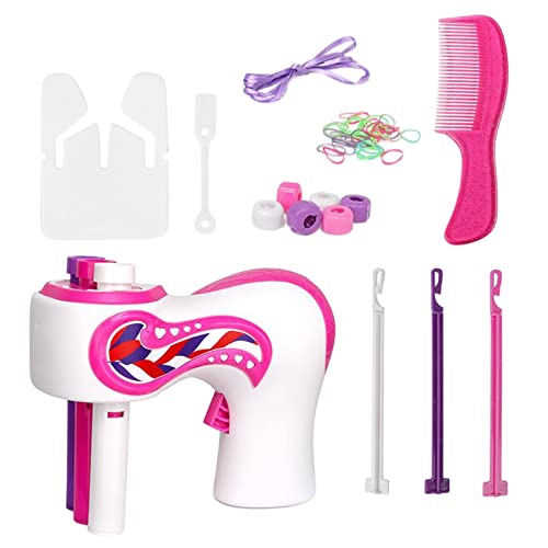 TOOYFUL Máquina de tricô elétrica automática, ferramenta de trança de cabelo DIY, material de rolo d