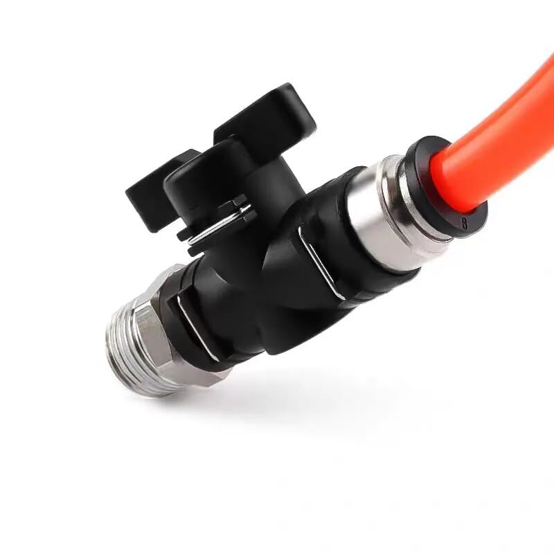 CentIoT - Pneumatic connector Push In Fittings For Air Hose and Tube Connector BUC Valve (6MM) 4