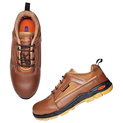 Image of FUEL Armour 3 DD ISI Marked Synthetic Treated Fabric Breathable Safety Shoes for Men with 100J Steel Toe Cap in PVC Double Density Sole