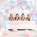 Tatuo 112 Pieces Baby Blue Pink Balloon Arch Kit Gender Reveal Balloon Garland for Baby Shower Wedding Birthday Party Decorations