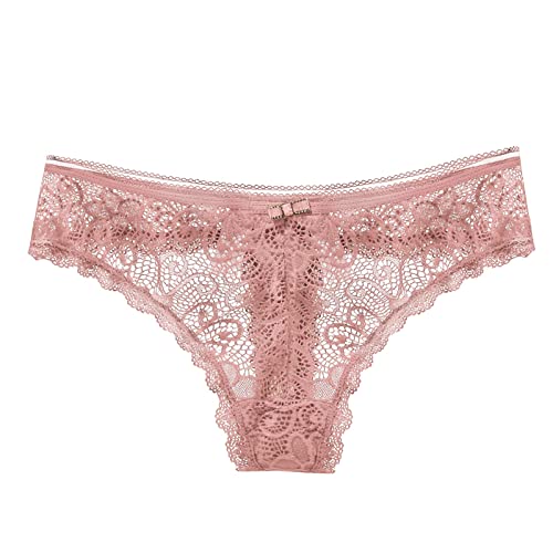 Calzoncillos de Encaje Sexy para Mujeres Cintura Baja Moda Transpirable Puro Tanga Calzoncillos Negros para Mujeres Bragas Culotte Mujer Calzones Tentación Hueca Transparente