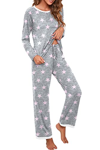 PrinStory 2025 Women's Pajama Set Long Sleeve Sleepwear Ladies Soft Pjs Lounge Set3