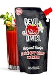 Devil Daves Bloody Mary Mix | Non-Alcoholic Cocktail Mixer, Bold & Briny Medium Heat, 12 oz Reclosable Travel Pouch (Pack of 1)