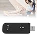 4G LTE USB 4G LTE USB Portable Router, Pocket Mobile Hotspot with SIM Card Slot, Travel Mini Wi Fi Hotspot, Support 10 Devices, WPA WPA2 Wi Fi Encryption (Black)