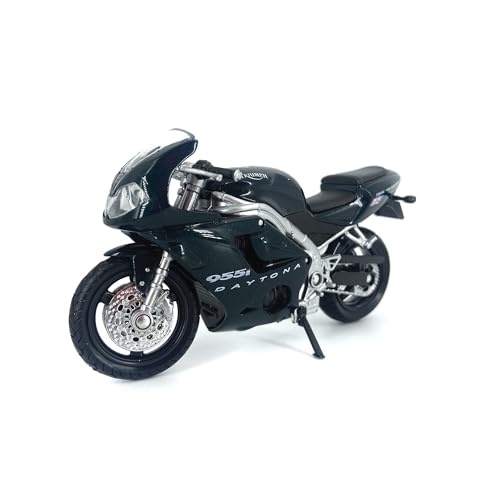 image for Welly Die Cast Motorcycle Black Triumph 2002 Daytona 9551, 1:18 Scale