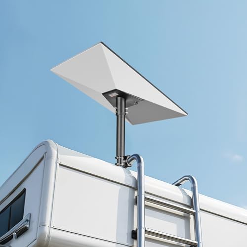 VEVOR Starlink RV Ladder Mount, 360°Adjustable Angle Mounting Standard Gen 3 Pipe Kit, Heavy-Duty Steel Extra Short Starlink RV Ladder Adapter, Compatible with Gen3 and V3, Easy to Assembly, Black by VEVOR - Image 2