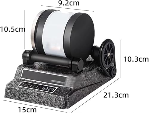 Polisseuse électrique pour bijoux – Capacité de 2000 g, roue d'entraînement à double axe et minuterie de 7 jours pour la finition des pierres précieuses et du métal