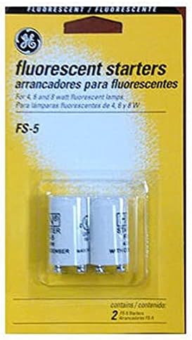 G E Lighting 64821 GE FS-5-C/TP Fluorescent Starter, 2-Pack, 2 Count (Pack of 1)