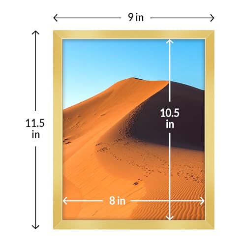 Image of LaVie Home 8.5x11 Picture Frame Gold Set of 10, Display 8.5 x 11 Picture, Photo Frame Collage for Wall Gallery or Table Deco, Hanging or Tabletop Display