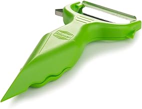 Börner Gemüseschäler (6-in-1) • Garnierschäler mit Reibe • Multifunktionsschäler für Obst & Gemüse • Schäler als Obstschäler, Universalschäler, Kartoffelschäler • Farbe: Grün