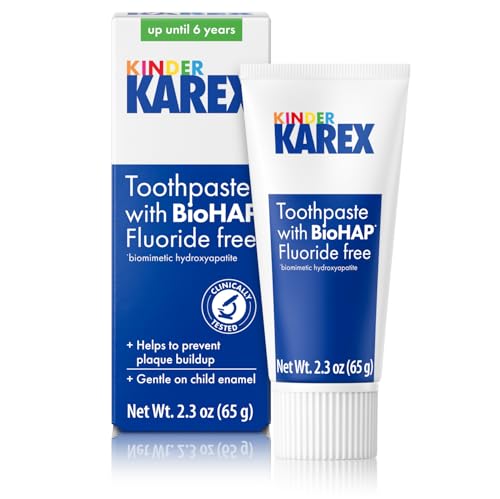 Image of Kinder Karex Hydroxyapatite Kids Toddler Toothpaste I Fluoride Free I Clinically Tested I 2.3 oz