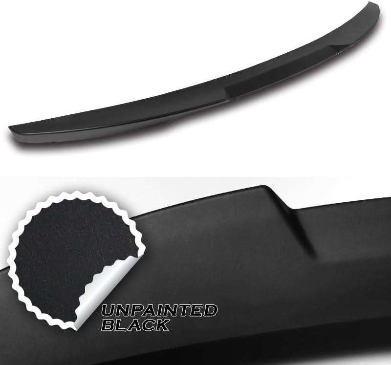 Stay Tuned W-Power ABS Material V-Style Rear Trunk Lid Duckbill Spoiler Wing Compatible with BMW (F82) M4 2015-2020, Exterior Accessories, Auto Body Kit Replacement Parts (Matt Black)