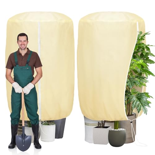 Verdenu 2 pcs Voile Hivernage Plante Exterieur, 180×120cm Housse Hivernage Plante Exterieur,...