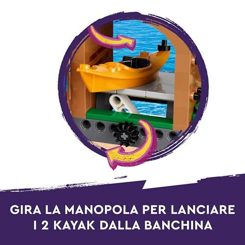 Friends Campo Avventura - Sport Acquatici, Giochi di Ruolo Educativi per Bambine e Bambini da 7 Anni con Molo e Campeggio Giocattolo da Costruire, Accessori e 3 Personaggi, Idea Regalo 42626 - Lego - Immagine 4