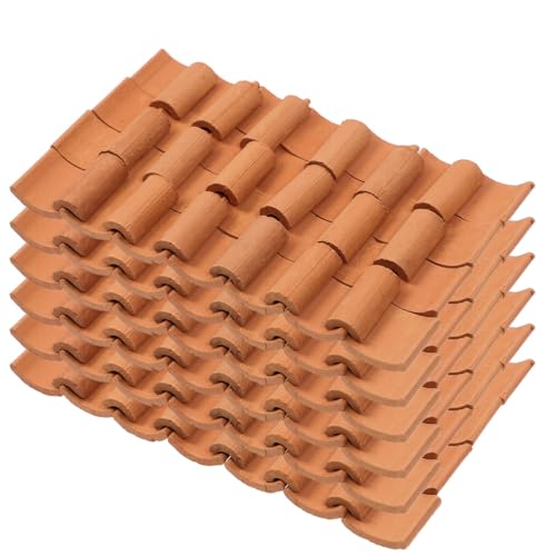 OFFIGAM Modelos De Tejas Miniatura 120 Piezas para Micro Paisajes, Construcción De Casas Pequeñas y Actividades De Manualidades para Niños