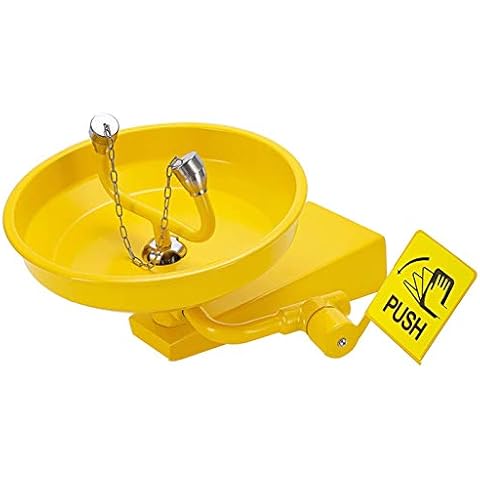 CGOLDENWALL Augenwaschschüssel mit großem Durchmesser für den Notfall, Augenwascher, Augenwaschbecken, 2 Düsen für Augenwäsche, Sicherheits-Dusche, JYH-129A, Wall Mounted Cover