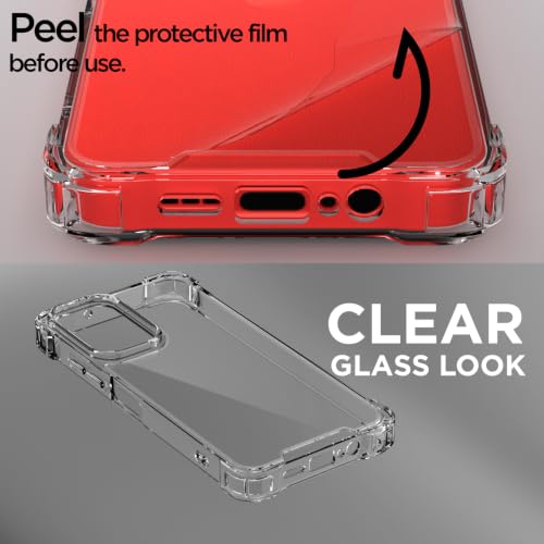 Image of Outlouders Back Cover for Motorola Moto G35 5G Clear Transparent PC + TPU Bumper Case with Raised Edges for Shockproof Protection (Transparent)