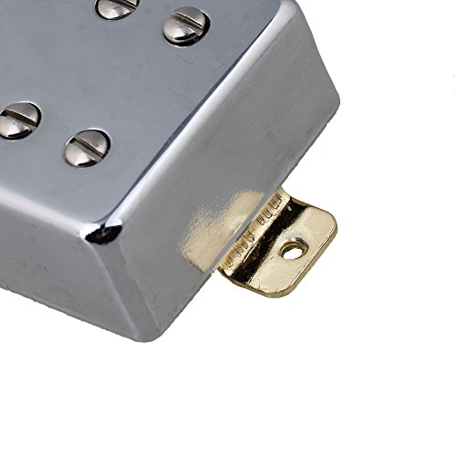 Humbucker Yibuy 2xWhole Silver Cover 50mm 52mm Tonabnehmer