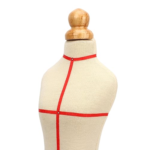 Corpo de Manequim Em Formato de Vestido Ajustável Em Altura Com Base de Madeira, Torso de Manequim F