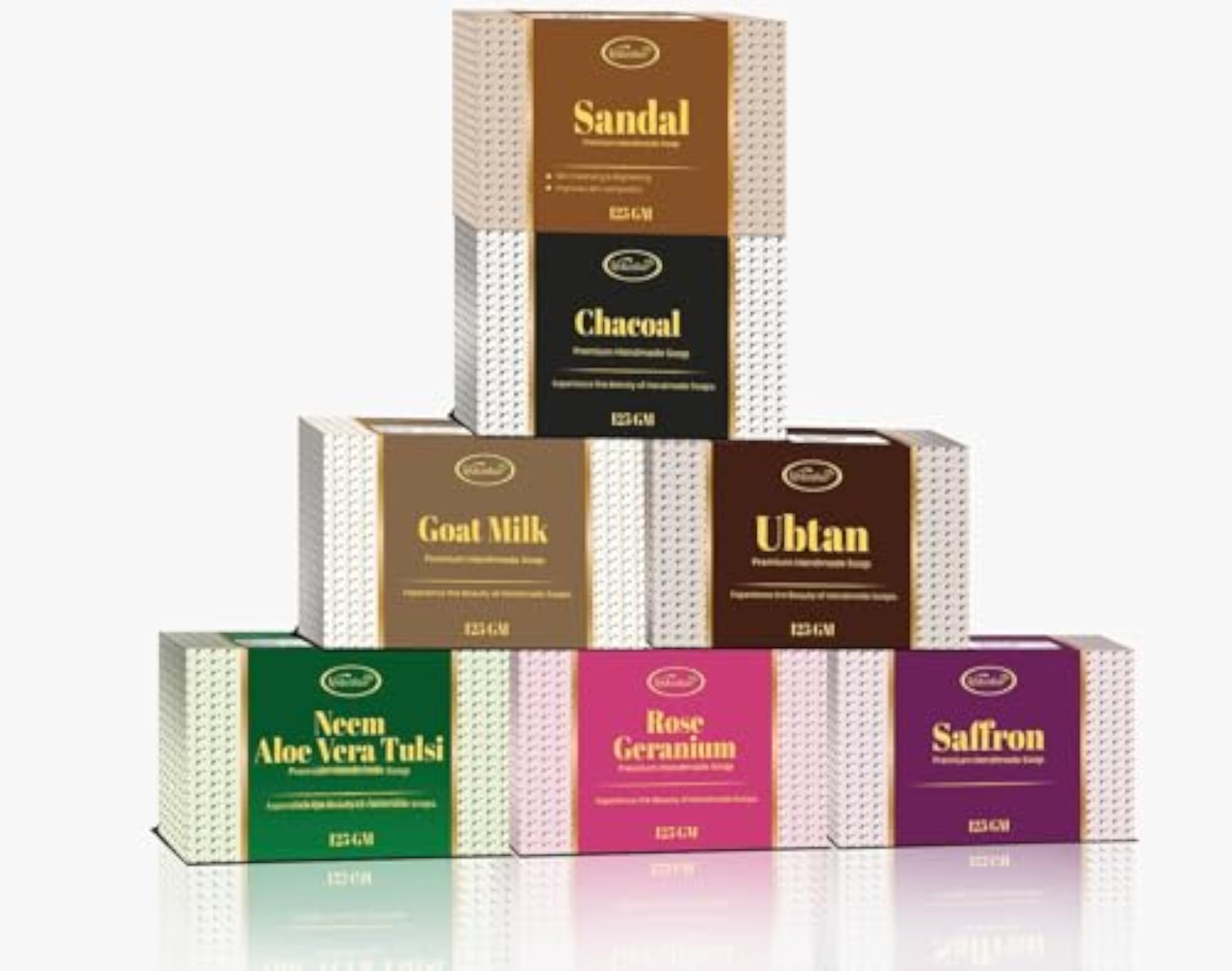 Premium Handmade Soap, Natural Herbal Ingredients, Pack of 7