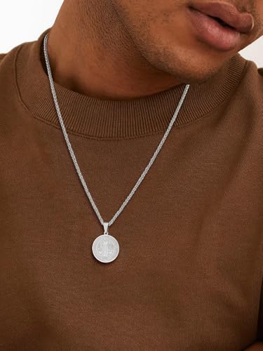 Image of U7 Saint Michael Necklace for Men,Stainless Steel /18K Gold Plated St Michael Archangel /Saint Benedict /Saint Christopher Pendant Amulet Necklace for Men Women