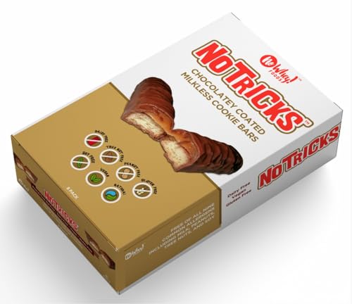 No Tricks Caramel Cookie Bars Family Pack (8 Pack) – Vegan, Allergy-Friendly, Kosher – Dairy Free, Peanut Free, Tree Nut Free, Egg Free, Soy Free, Gluten Free, Sesame Free – No Artificial Colors or Flavors – Top 9 Allergen Free – No Whey! Foods