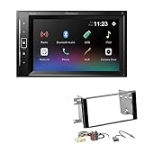 Autoradio, Bluetooth (Freisprech, Audio Streaming), weiße Tastenbeleuchtung, USB, AUX, IOS kompatibel, Android kompatibel