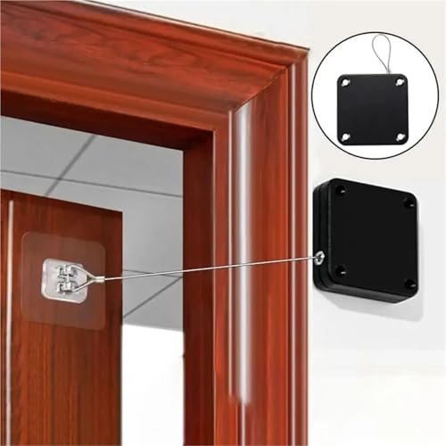 Sensor automático de cierre y soporte de puerta ajustable sin perforaciones 3