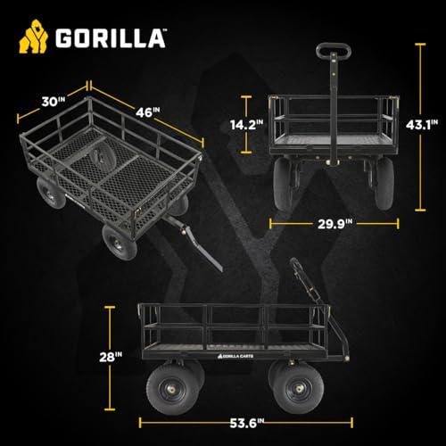 Steel Garden Cart with Removable Sides