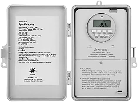 7-Day Programmable Digital Pool Timer Box Switch