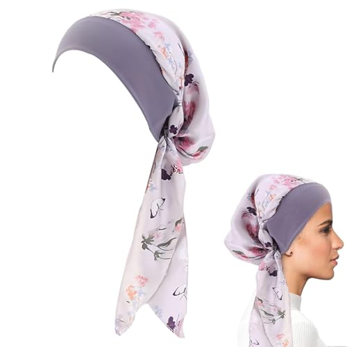 Turbante de Quimioterapia para Mujer,Elegante Verano Sombrero de Chemo,Pañuelo para la Cabeza de Gasa Diadema Para Pérdida De Cabello,Cáncer,Quimioterapia pañuelos oncologicos pañuelos cabeza mujer