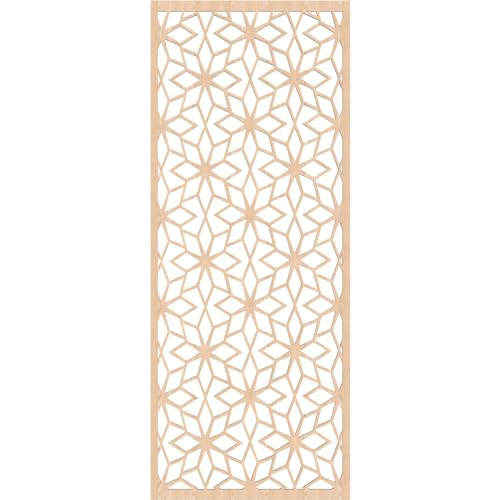 Image of Lake Decorative Pierced Fretwork Wood Wall Panels, 29 3 /8 inchW x 74 3 /8 inchH x 3 /8 inchT, Red Oak