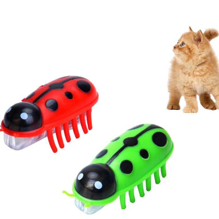 Pampered Tails Dog and CAT Toy| Vibrating BUZ Duo - RED & Green Bugs (B0D6YCXB8X) Amazon Price History, Amazon Price Tracker