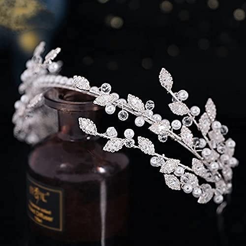 Tiara de boda ligera que no daña el pelo con cristales brillantes 6